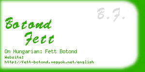 botond fett business card